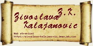Živoslava Kalajanović vizit kartica